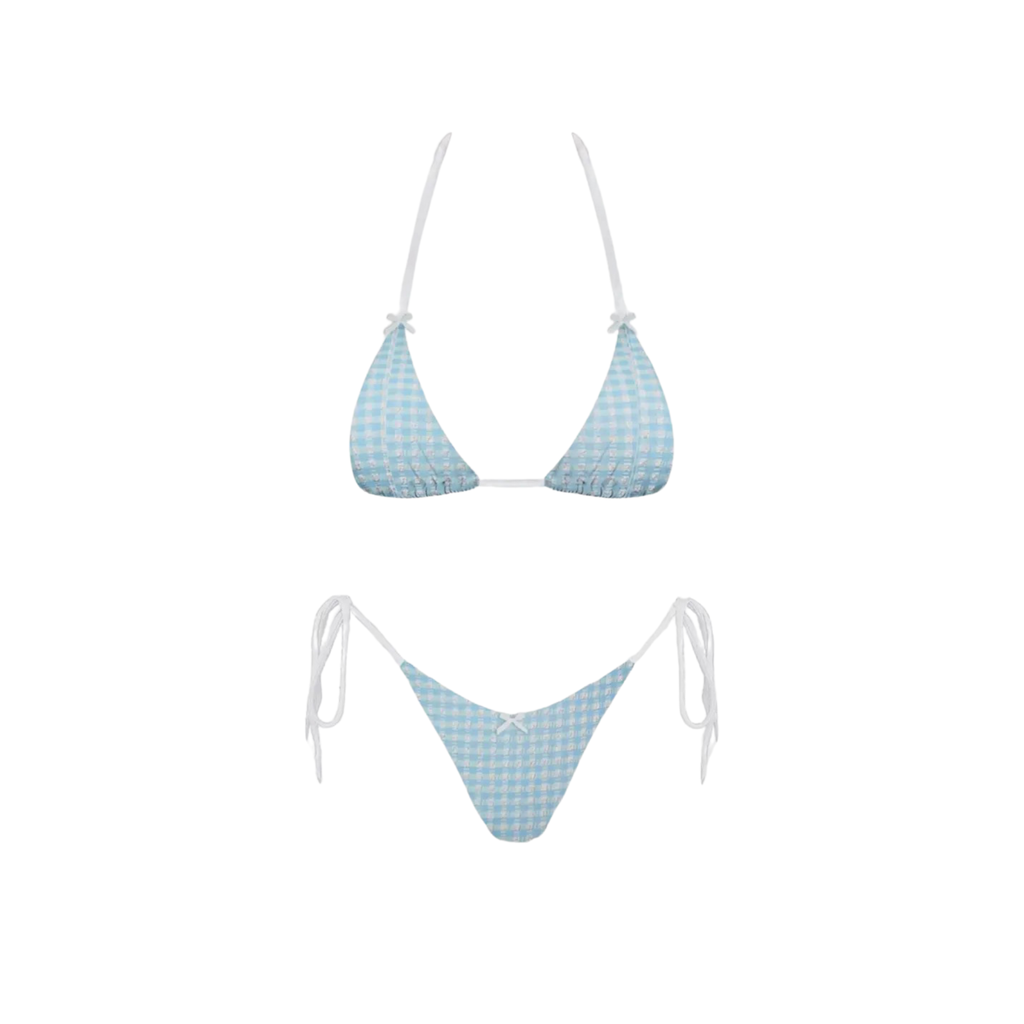 SUN-KISSED BLUE GINGHAM KINI